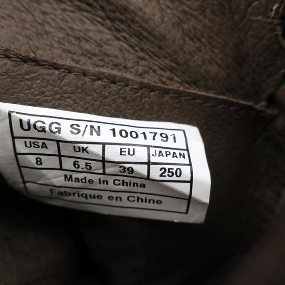 UGG Australia Deanna Brown Suede Leather Riding Boots 1001791 Women's 8M - Picture 5 of 5